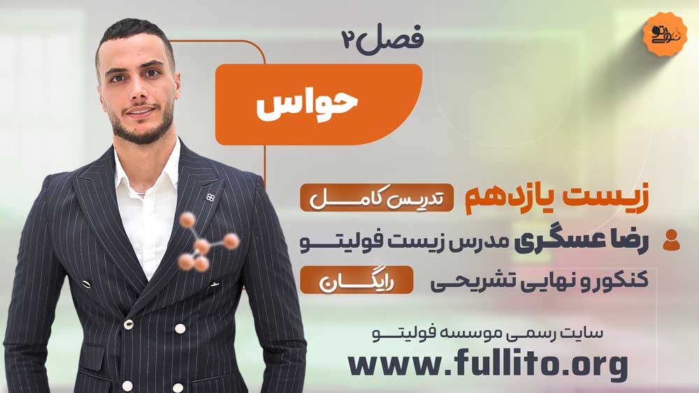 زیست یازدهم فصل 2 فولیتو رضا عسگری حواس