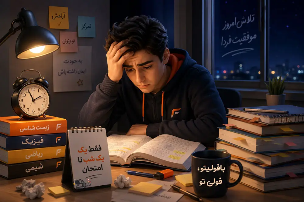 استرس شب امتحان